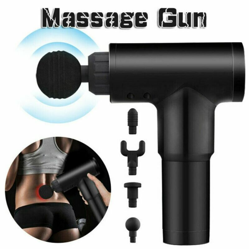 Electric Massage Gun Massagepistole Massager Muskel Massagegerät 4/6 Köpfe Safe 