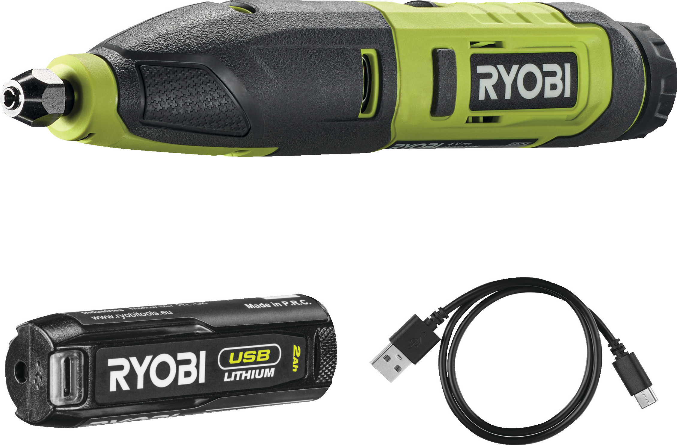 Ryobi RPC4-120G Schnitzwerkzeug-Akku 4 V USB Lithium 13000 c/min 1 x 2,0 Ah