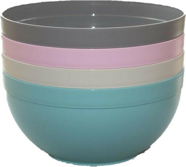 emeco 3er-pack Plastikschüssel rund 2,5 l Kunststoffschüssel Salatschale Schüssel