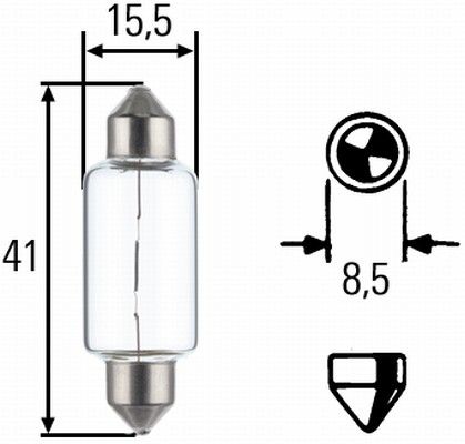 HELLA Rückfahrlicht-Birne 8GM 002 091-141 für FIAT Doblo Cargo (223_)