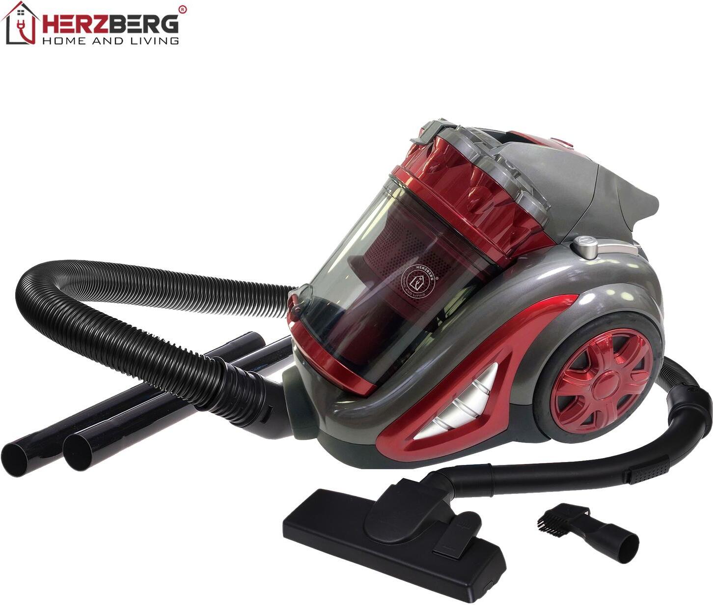 Herzberg HG-8047RED: Bezvreckový multicyklónový vysávač