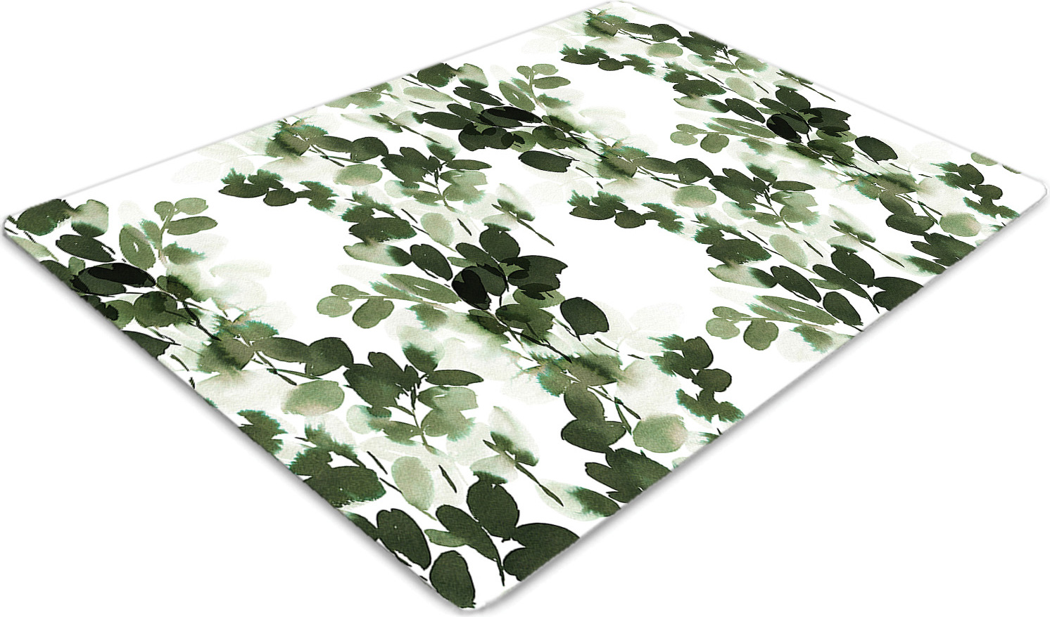 Podlahová ochranná podložka - Ochranná podložka pod stoličku - Podlahová podložka - 100x70 cm - Zelené listy