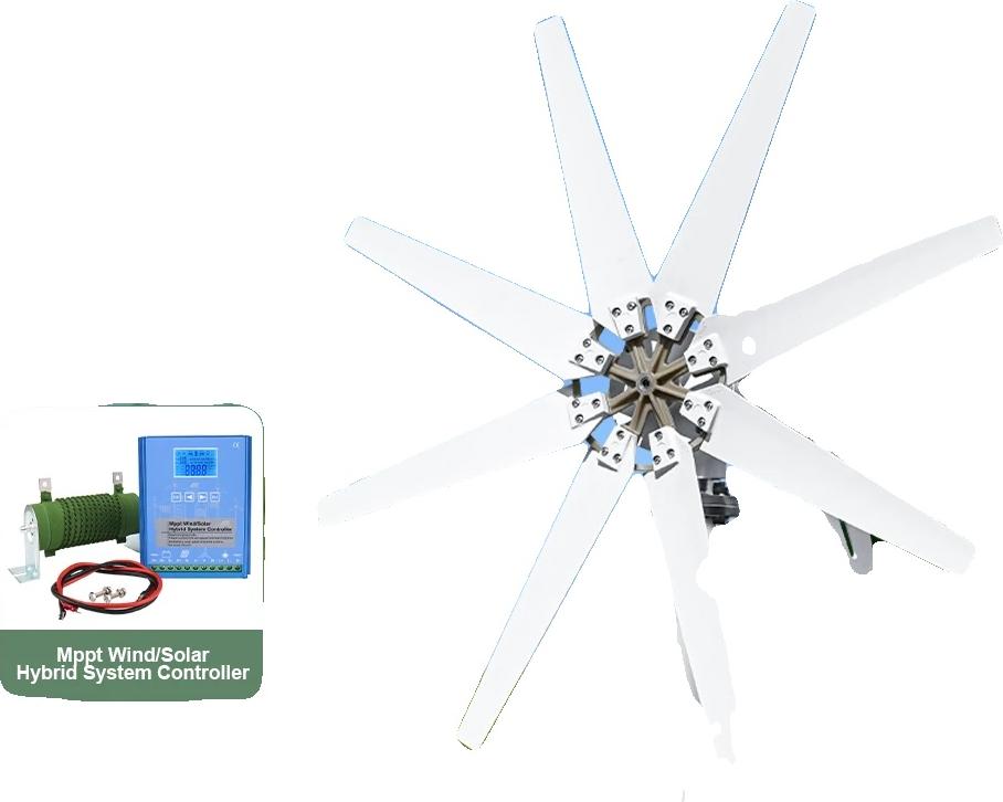OEM Turbine, Windkraftgenerator, Effiziente Energienutzung, LCD Hybridsteuerung, 3000W, 24V 2442