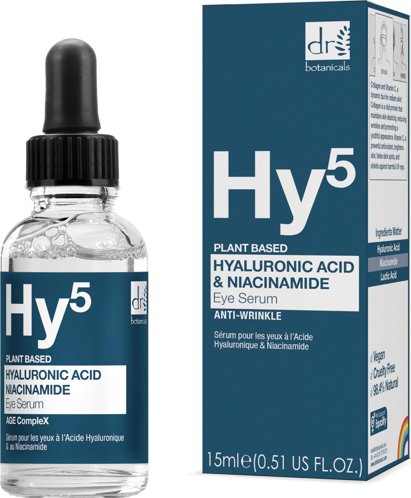 Dr. Botanicals Hyaluronsäure 5 % & Niacinamid 5 % Augenserum 15 ml RDB526