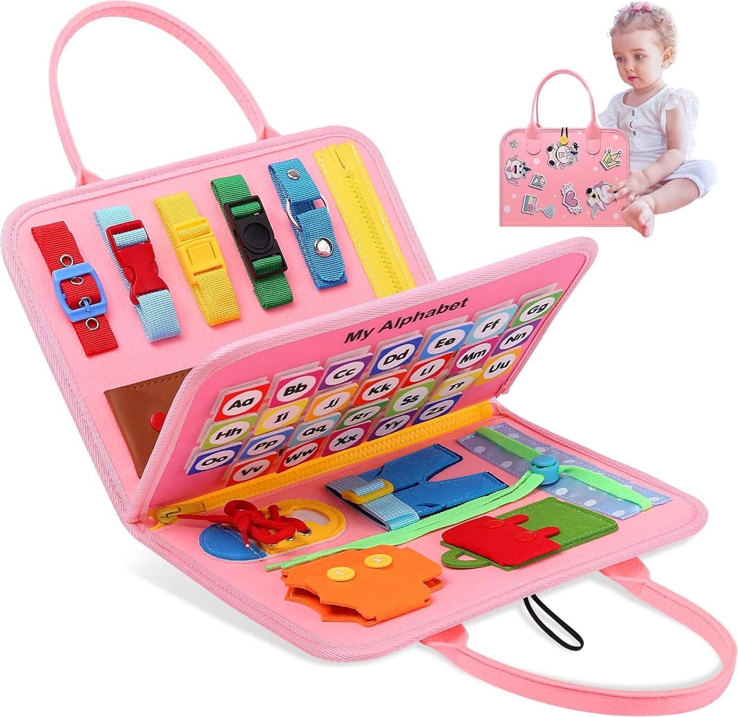 Markenlos Bildungsförderndes Spielzeug Activity Board - Motorisches und Sensorisches Spielzeug für Kinder von 1 bis 4 Jahren