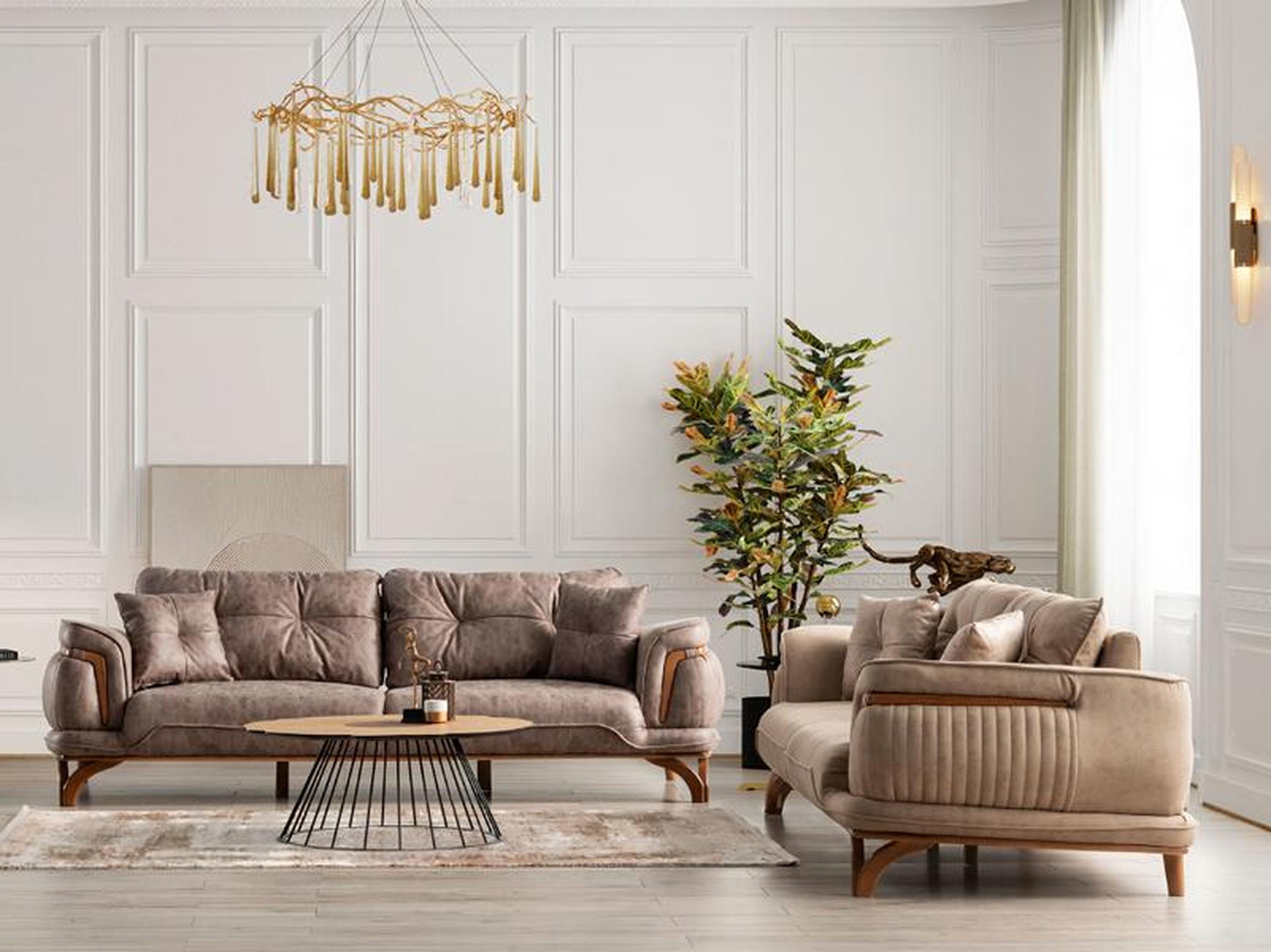 Xl Moebel Gmbh Sofagarnitur Polstergarnitur Relaxgarnitur Couch Sofa Set Sessel 3+3 Beige