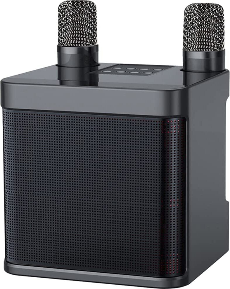 Tianpeng TANGCOOL Karaoke-Maschine, Bluetooth-Karaoke-System, Party-Lautsprecher mit 2 drahtlosen Mikrofonen, geeignet für Familienfeier, Hochzeit, Kirche, Picknick, Outdoor/Indoor YS203-1