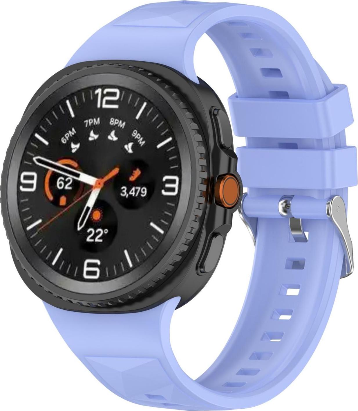 Pre Samsung Galaxy Watch 8 / 8 Classic / Ultra 2 Ice Crystal Design Silikon Armband Blau