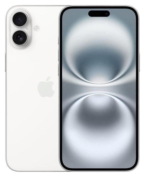APPLE iPhone 16 Smartphone mit 128 GB Speicherplatz in Weiß