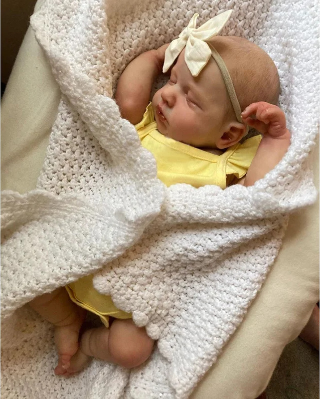 mc star 48CM 3D-Malhaut mit sichtbaren Adern Weiches Silikon Schlafende Loulou Silikon Reborn Baby Puppe Spielzeug Mädchen