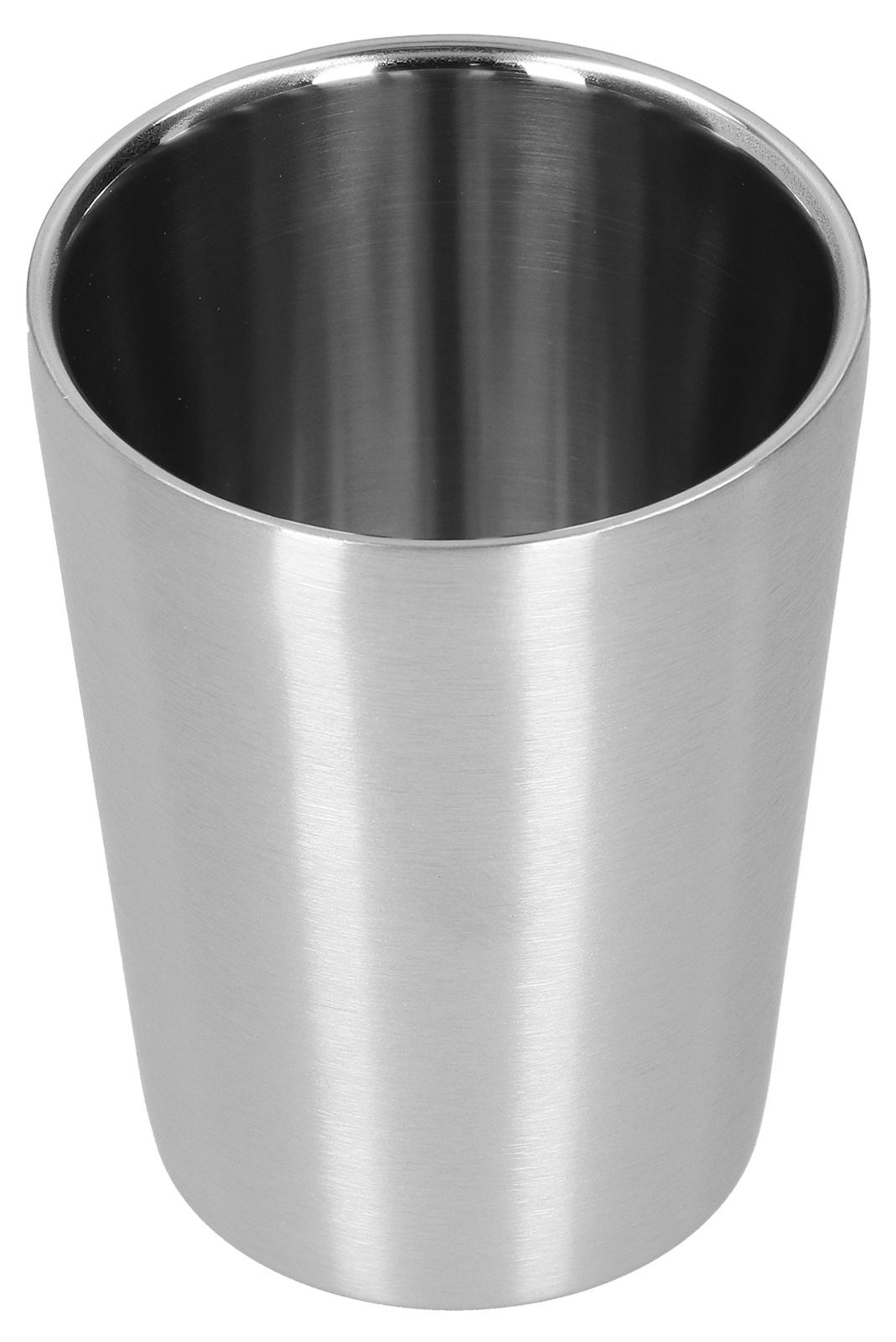 Gistuch 260 ml Wasserbecher aus Edelstahl, doppellagiger Bierkrug, Trinkgeschirr für Küche, Speisesaal