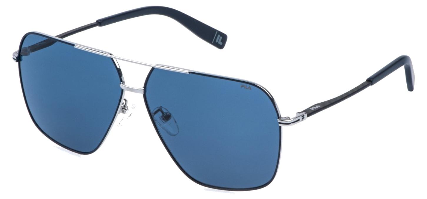 Fila SFIA10 Bachelite lucida c/parti blu lucido 63/11/145 Herren Sonnenbrillen