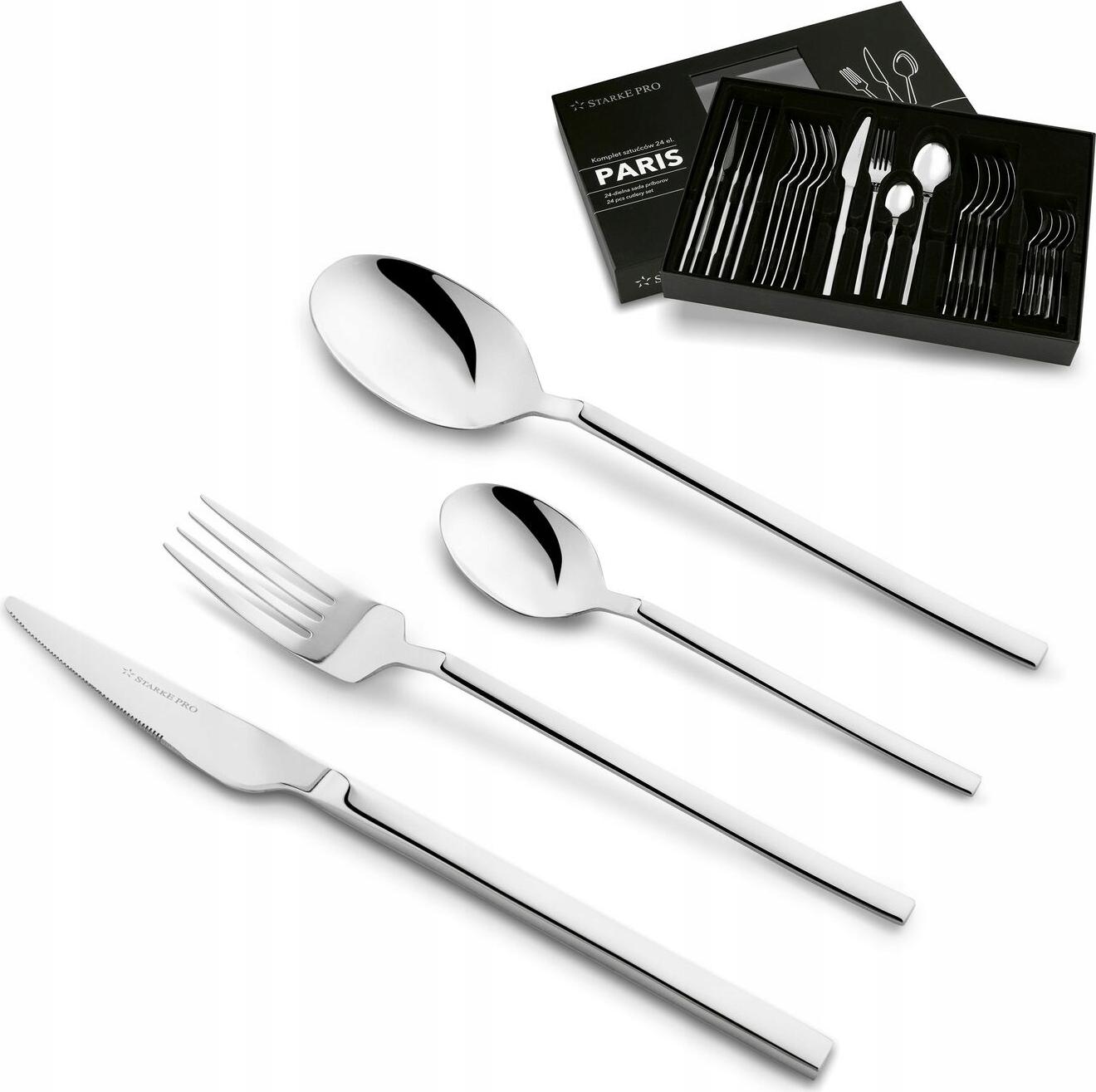 Starke Pro BESTECK-SET STARKE PRO 24-TEILIG FÜR 6 PERSONEN EDELSTAHL starke pro paris