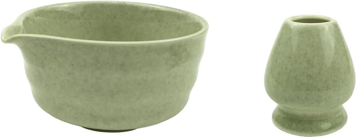 DPZO Matcha-Tee-Set, Matcha-Besen-Set mit Matcha-Besen, Besen, Matcha-Schale, Matcha-Schale mit Ausguss, Matcha-Besenhalter, Bambusl?ffel, perfektes Matcha-Starterset, japanisches Tee-Set ddy-READ-01790