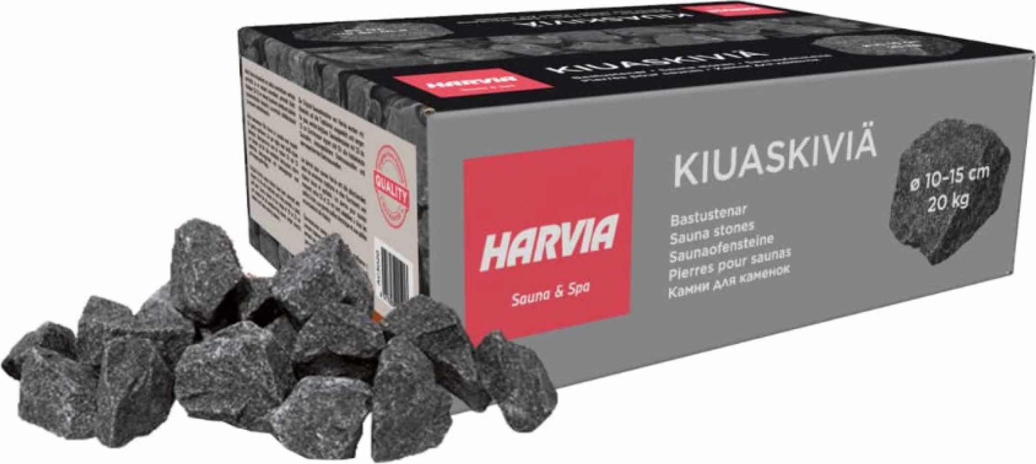Harvia Saunasteine 20 kg 10-15 cm Steine für Saunaofen Ofensteine AC3020