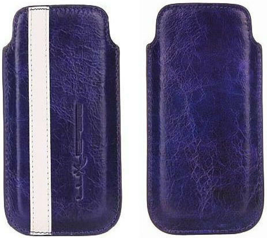 Kožené puzdro na mobilný telefón pre iPhone 4 4s Blue White Veľkosť M