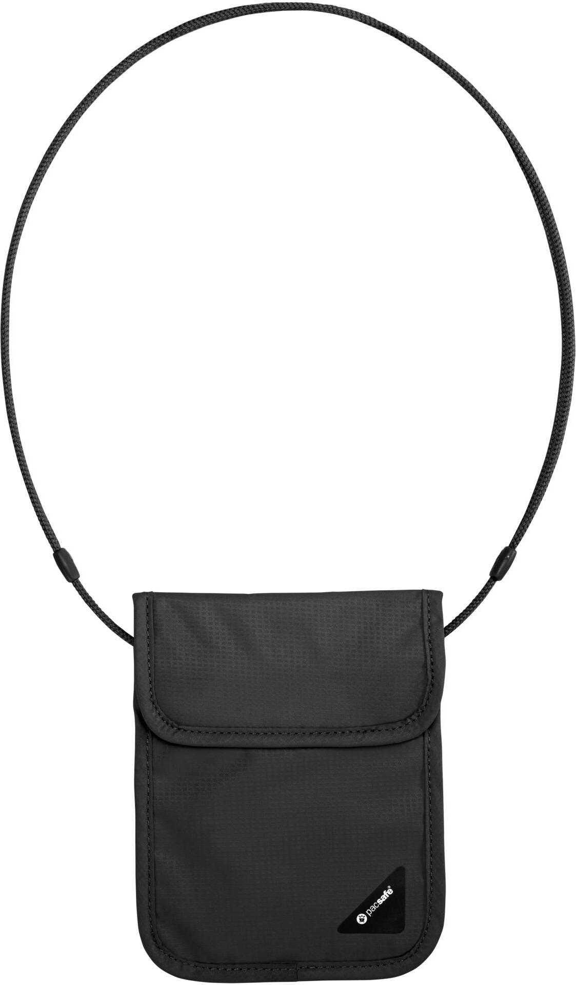 Pacsafe CoverSafe V100 diefstalbeveiliging RFID-blokkerende geldriem, zwart, 26 cm, Portemonnee