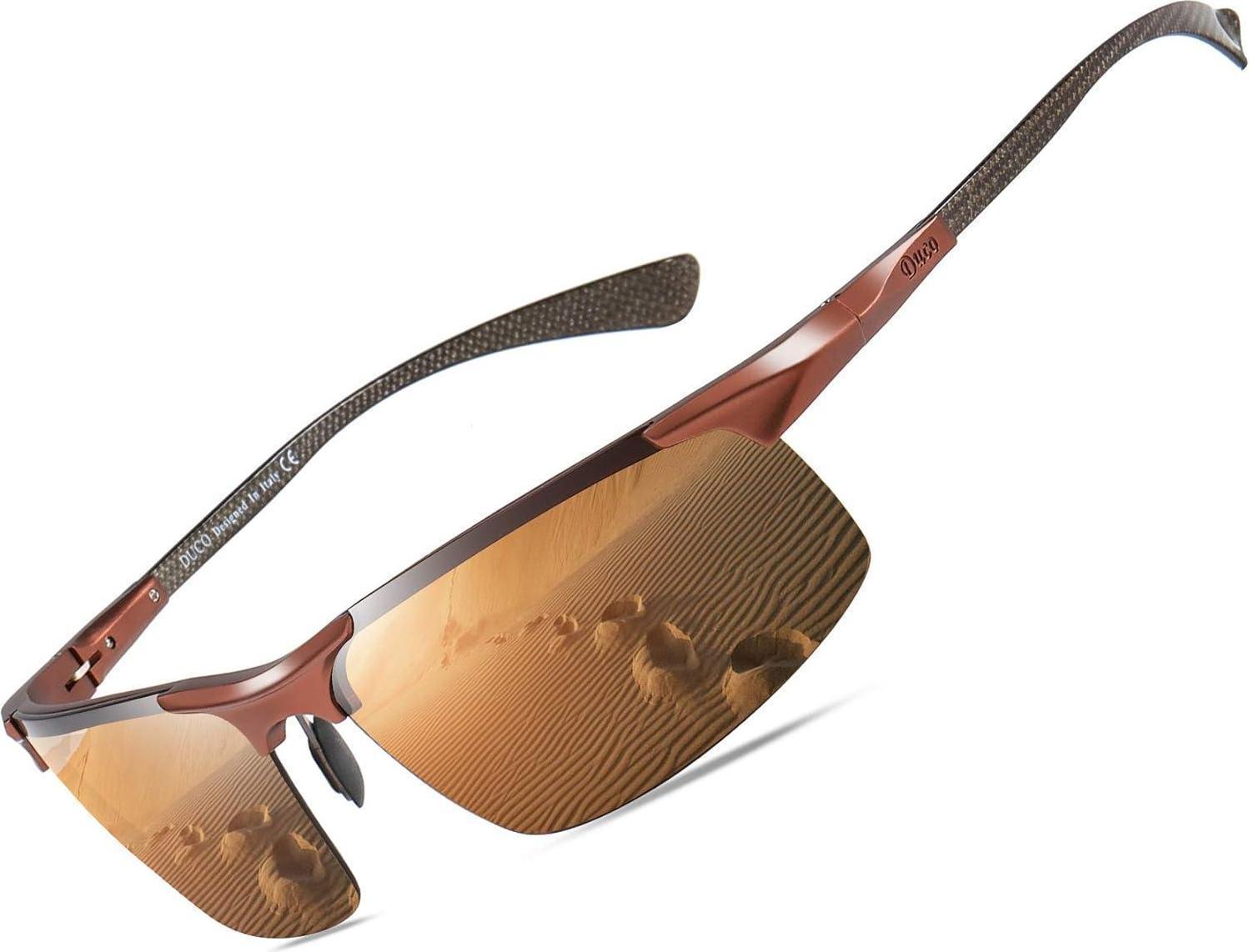 Sonstige Polarisierte Sport-Sonnenbrille Herren Metallrahmen Kohlefaser CAT 3 UV400 8277