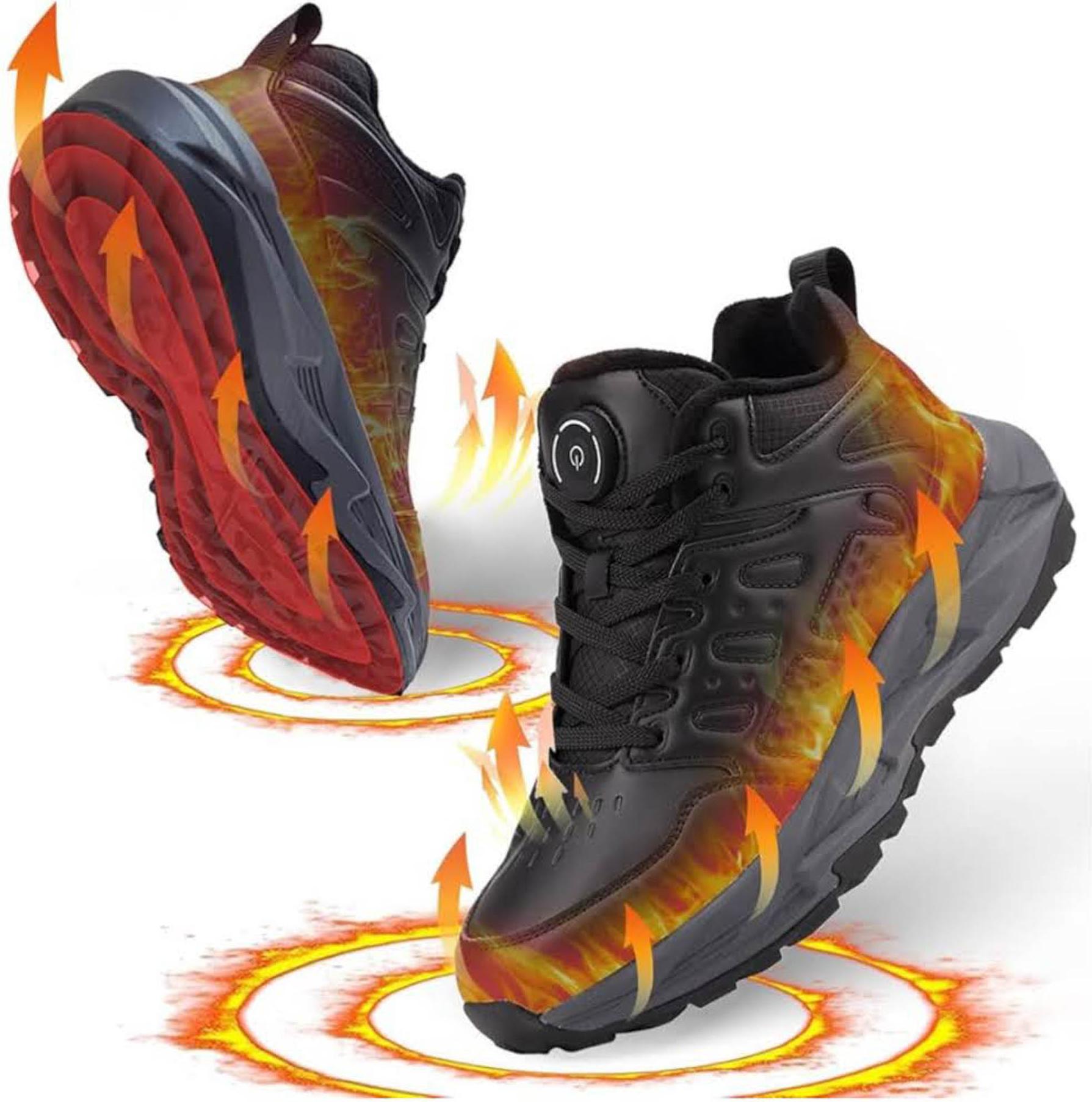 NBUABX Beheizte Schuhe Herren Damen, Gr. 39, Heizschuhe, 3 Wärmeeinstellungen, 4000mAh Akku, ideal für Winter, Jagd, Skifahren, Camping.