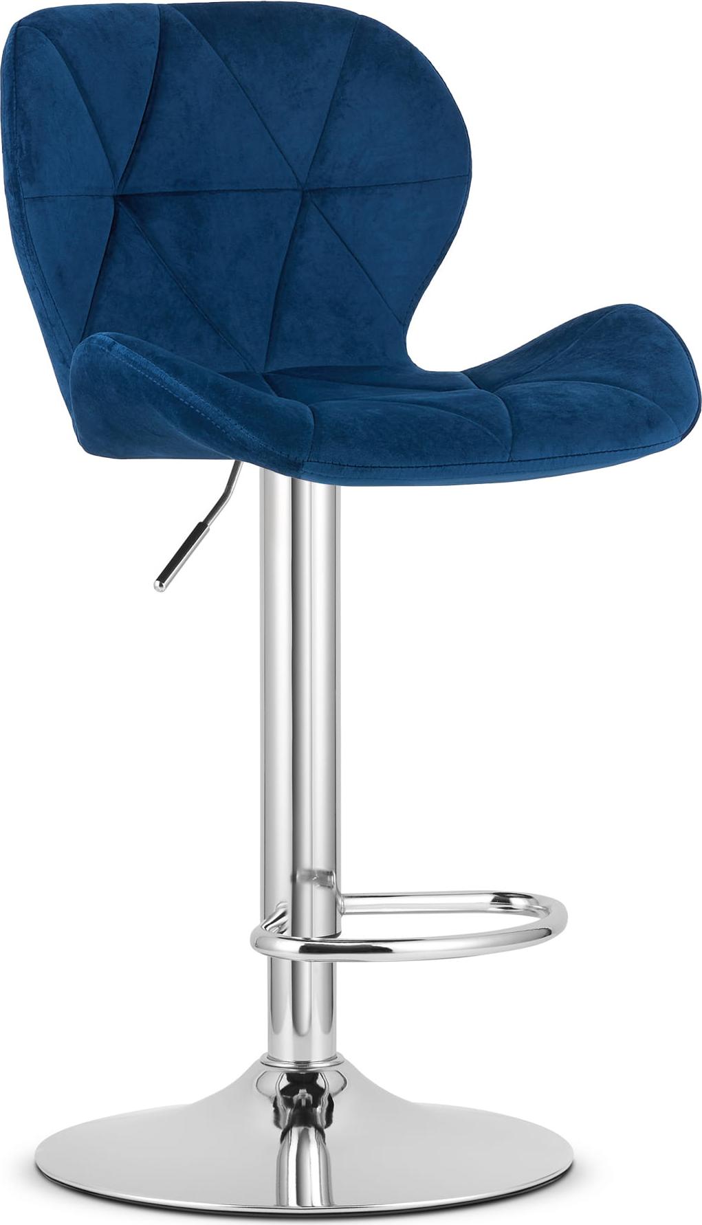 TEXTILOMANIE WEST Hocker - marineblauer Samt / Chrombasis x 2 3987_2-VISTA__WEST-VIS107