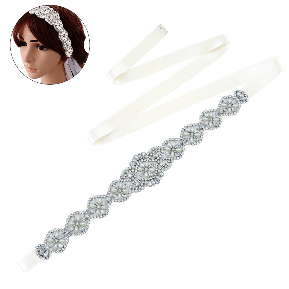 Strass Taillengürtel Damen - Kristallgürtel Mit Satinband 270cm Für Hochzeit