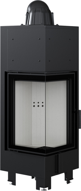 Inteligentný oceľový krb KRATKI MBN ľavý 10 kW Ø 200 MSK