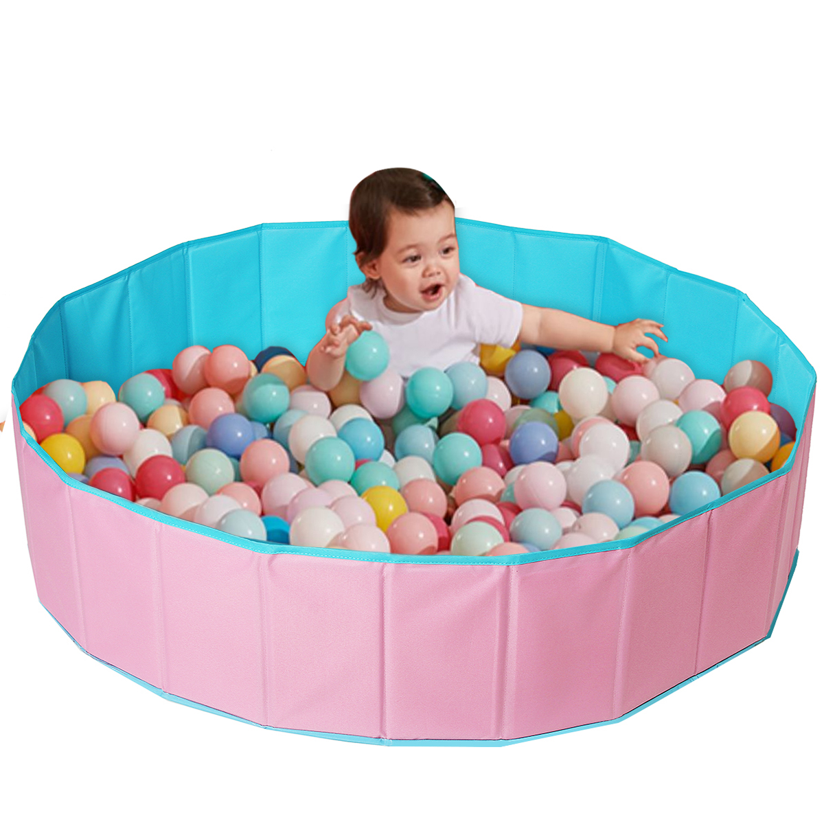 für drinnen und draußen Bälle nicht im Lieferumfang enthalten 101.6 cm Baby-Laufstall mit Aufbewahrungstasche ZAYEMAIBUHAO Faltbares tragbares Spielbällebad für Kinder