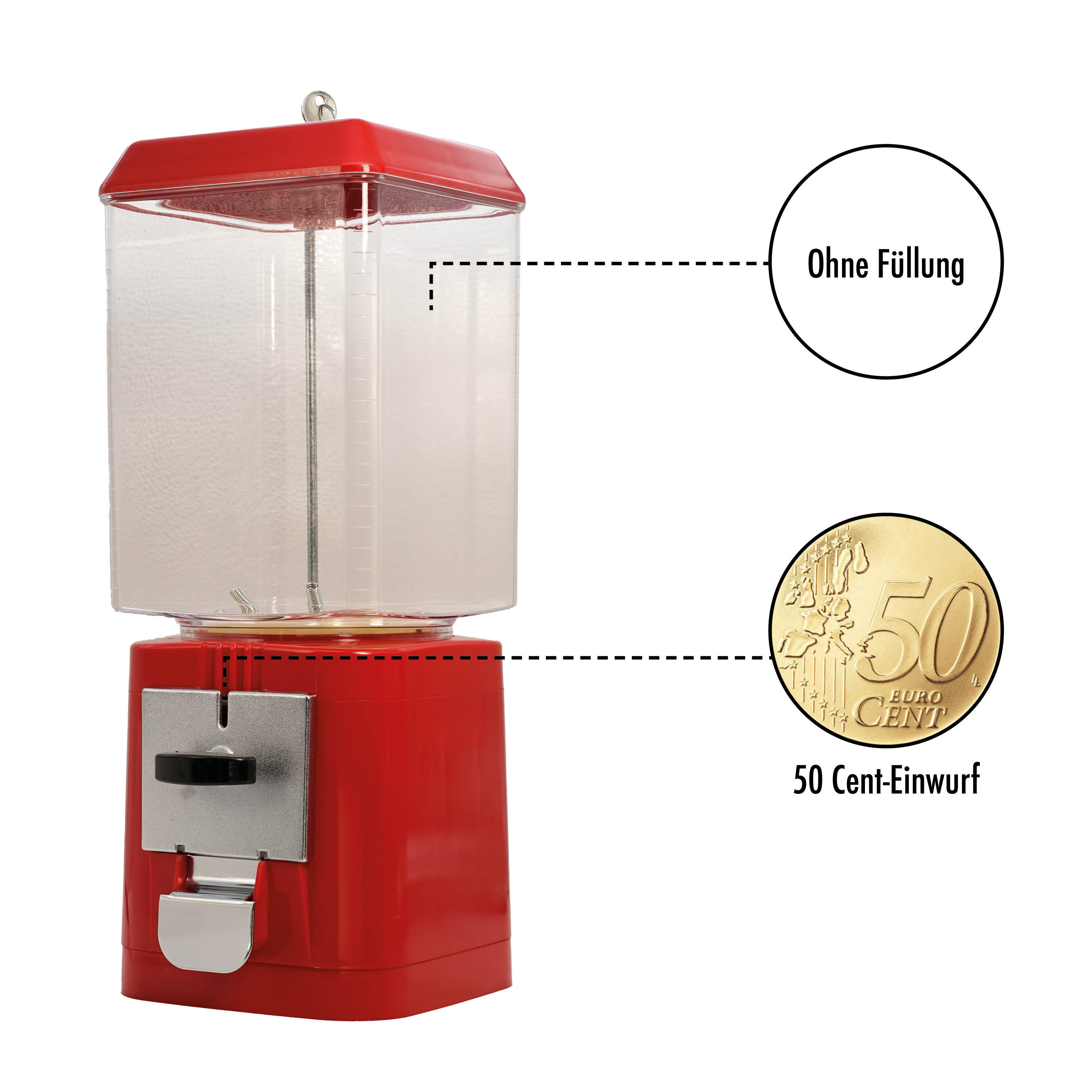 Sonstige Tierfutterautomat Automat mit 0,50 Münzeinwurf leer | Tierfutterautomat Retro, für Zoo´s, Tierparks, Futterstellen | ohne Füllung