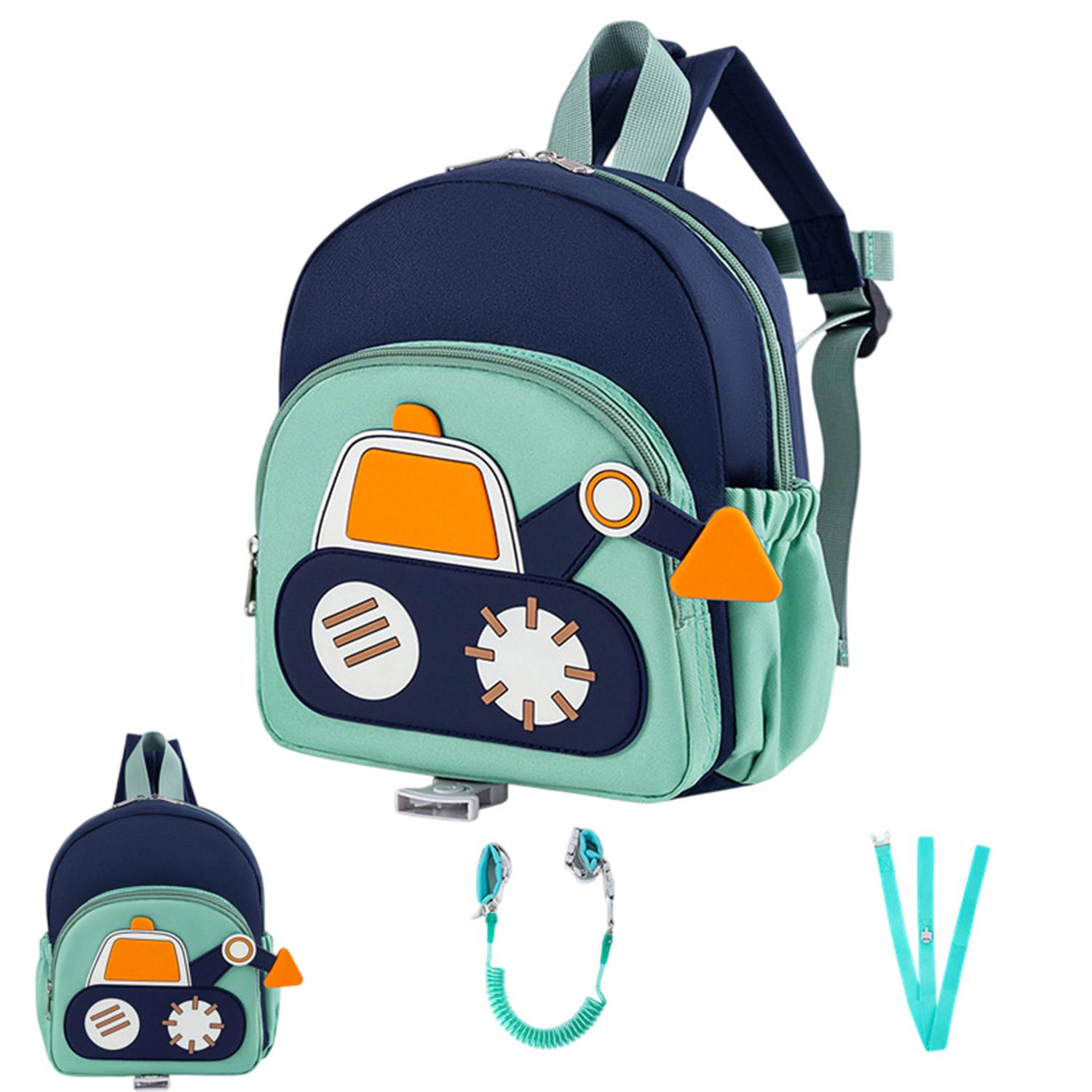 Qugou GmbH Anti-Verlust Rucksack Kleinkind mit 2m Kinderleine, Kinderrucksack, Grün