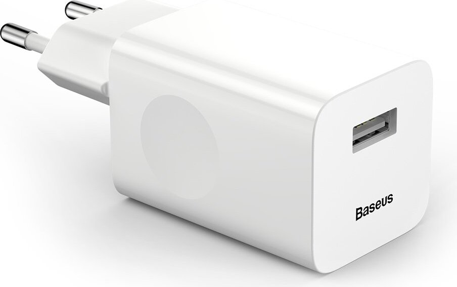 Baseus Charging Quick Charger Wandladegert EU USB Quick Charge 3.0 QC 3.0 weiss (CCALL-BX02)