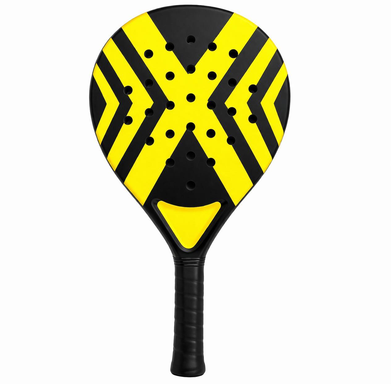 TK Gruppe Padelschläger Set Tennis Schläger für Anfänger & Fortgeschrittene – Erwachsene Profi Racket Padel Schläger (Gelb)
