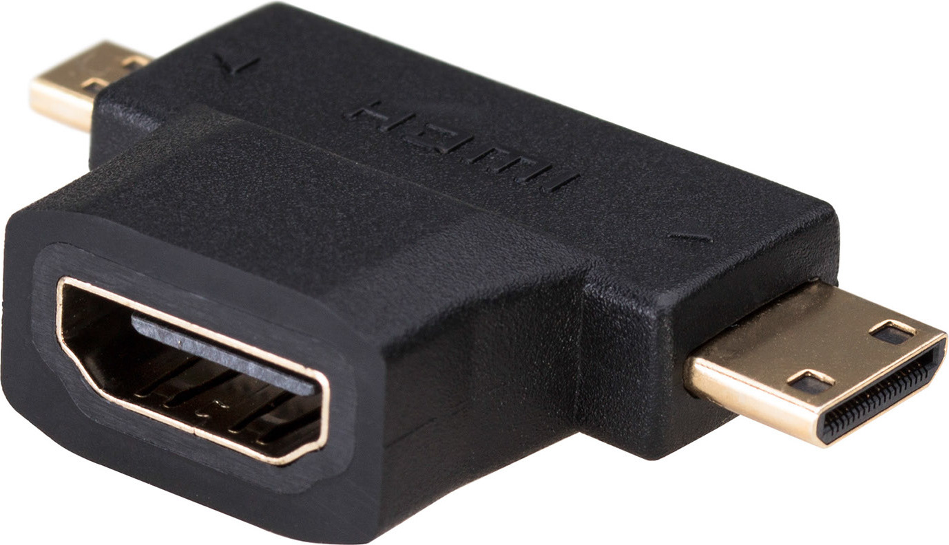 Akyga AK-AD-23 Kabel-Gender-Changer HDMI miniHDMI / microHDMI Schwarz