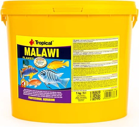 Tropical Heimtierbedarf Tropical 5 l Malawi Flakes | Futter für Malawisee-Cichliden der Mbuna-Gruppe