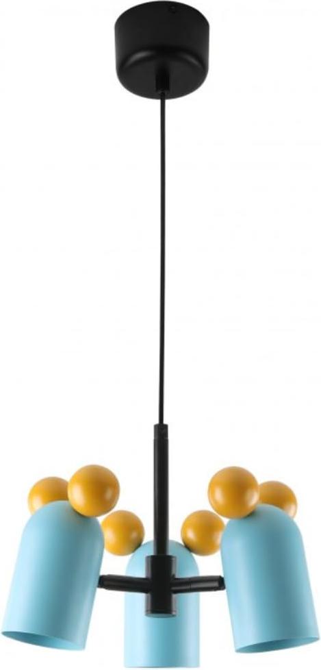 GTV - Pendelleuchte MOUSE - max.250V, 50/60Hz, 3*E27, max.25 W, IP20, durchschnittlich 30 cm, blau- Deckenleuchte OS-MOUS-25-DEC