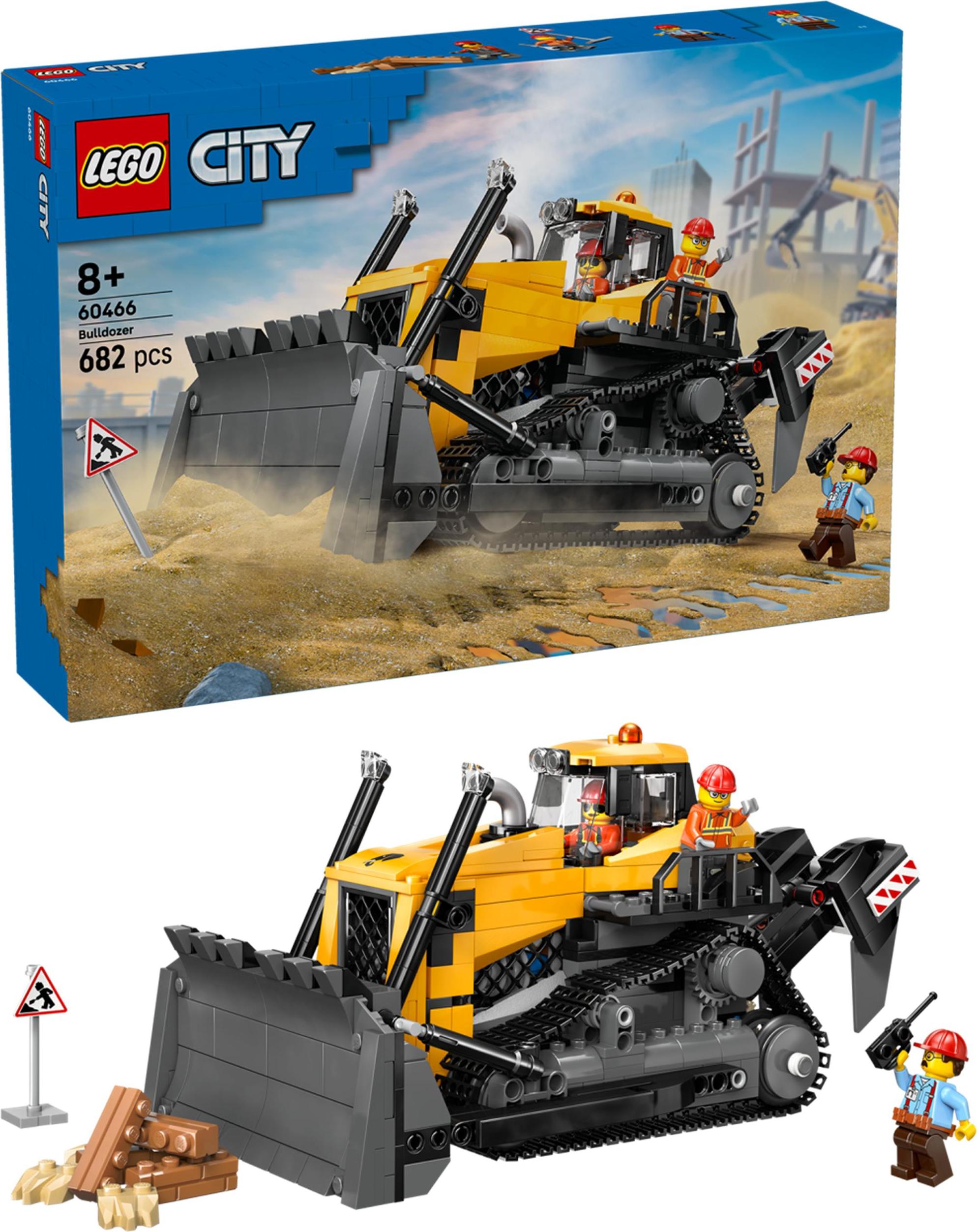 LEGO City Žltý buldozér, Stavebnica, 8 rok / roky, Plast, 682 kusov, 996 g