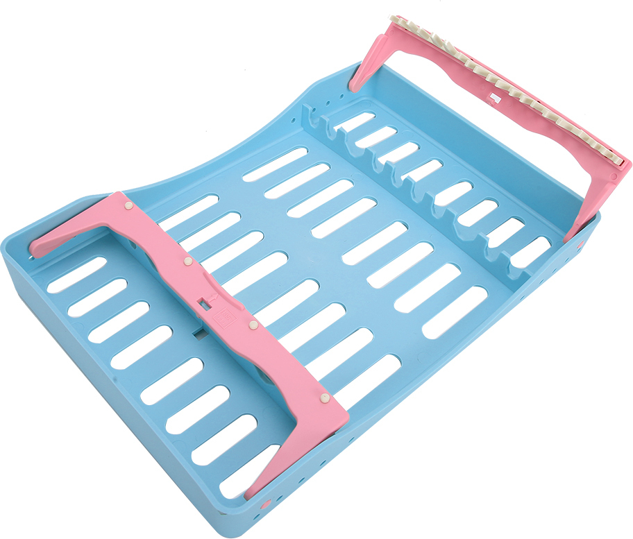 Cocosity Dental Surgical Sterilization Box Disinfection Tray Sterilization Box Rack(Blue )