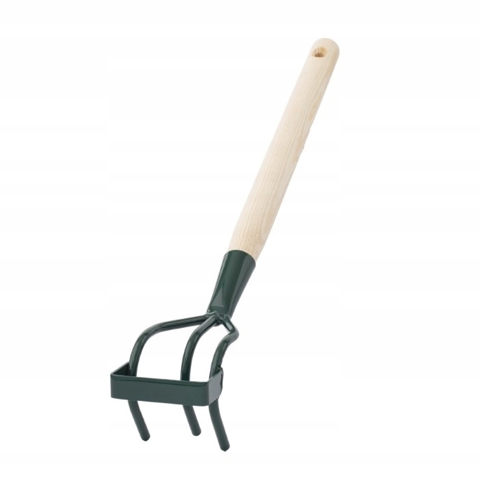 KADAX Grubber, Jätegrubber mit 3 Zinken, kleine Blumenkralle mit Stiel, Gartenzubehör K1415
