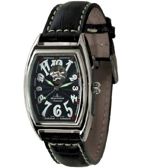 Zeno-Watch - Náramkové hodinky - Pánske - Chrono - Tonneau Retro Open Heart - 8085U-h1