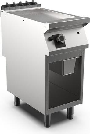 Mareno M1-700 Gas-Grillplatte mit glatter, matter Chromplatte, 40cm