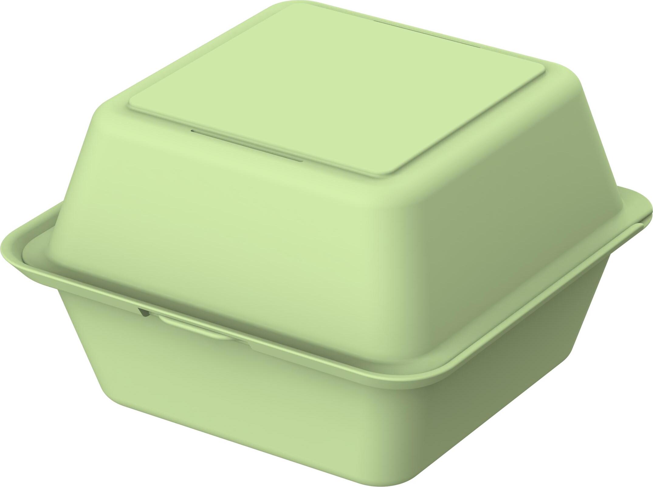 elastoREuse Burgerbox "Take away" Verpackung geselliges grün