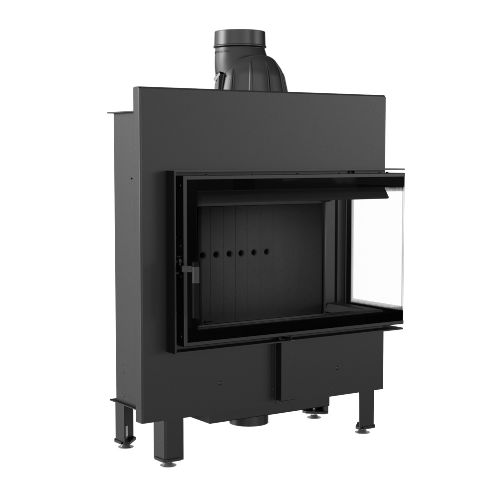 Oceľový krb Lucy Slim 10 kW Ø 160 Čierna