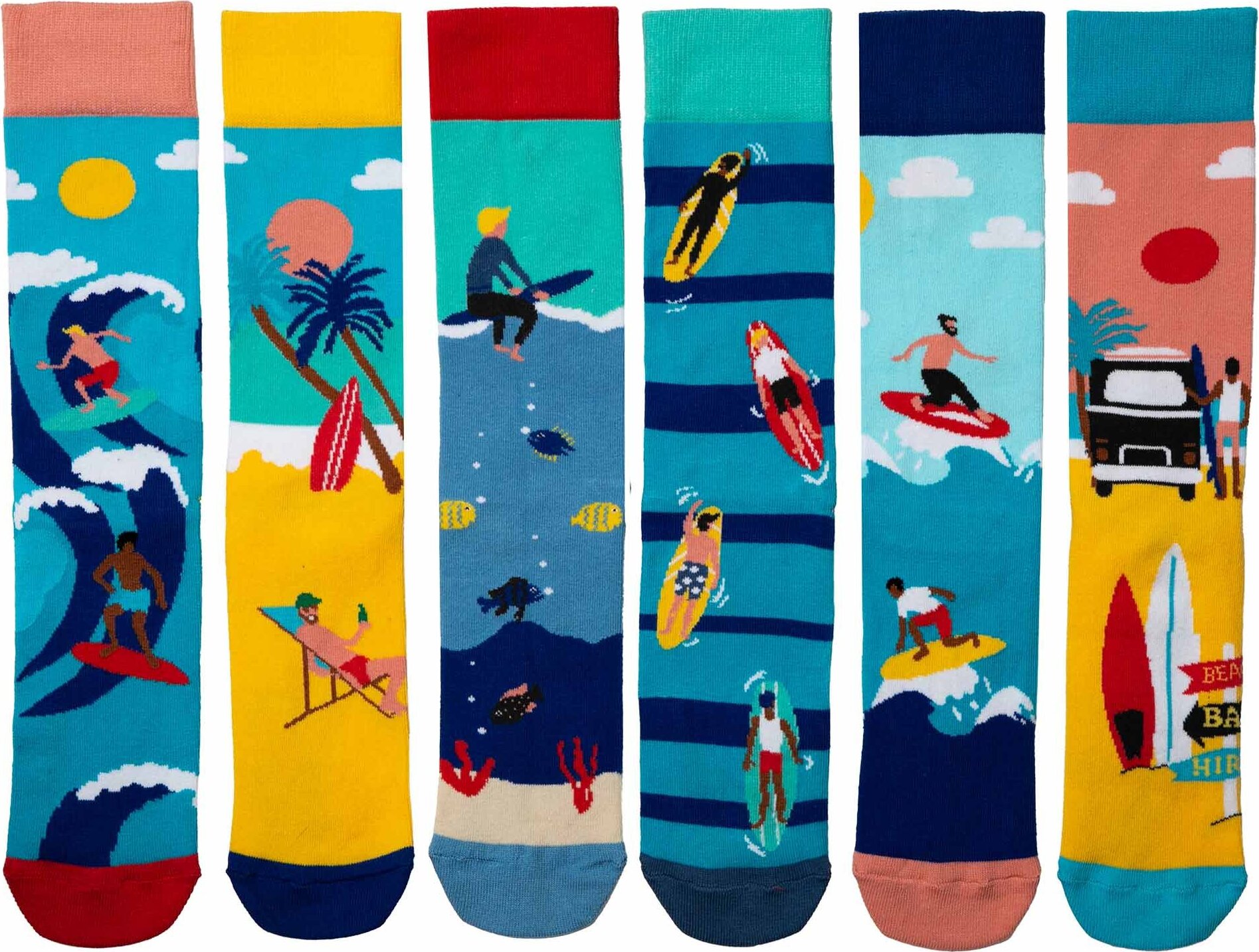 United Oddsocks Herren Socken 6er Pack - Lustige Essensmotive