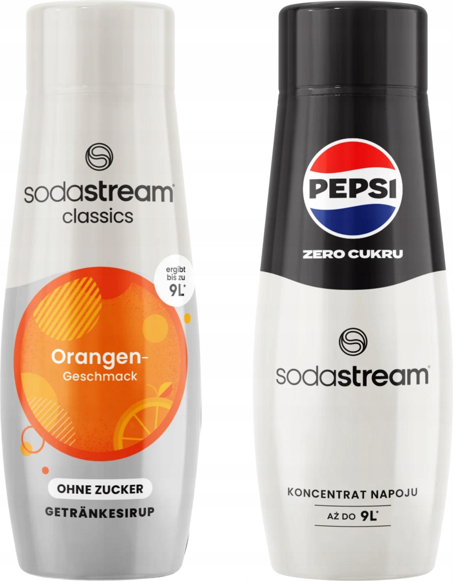 SodaStream Orange Zero pomarančový sirup bez cukru + Pepsi Max Cola