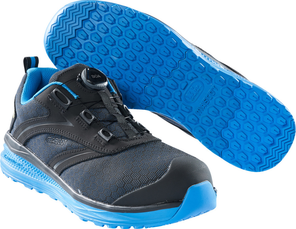 Mascot Sicherheitshalbschuh S1P mit BOA® Sicherheitshalbschuh S1P Sicherheitsschuhe Gr. 1036, schwarz/kornblau F0251-909-0911-1036