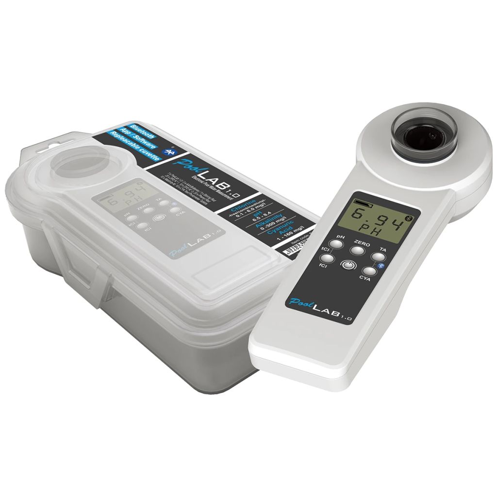 Pool Improve POL01, Photometer, Schwarz, Weiß, Digital, Alkalinität, Chlormessung, Kombiniertes Chlor, Cyanursäure, Freies Chlor, Gesamtchlor,..., Alkalinität, Freies Chlor, pH, Akku
