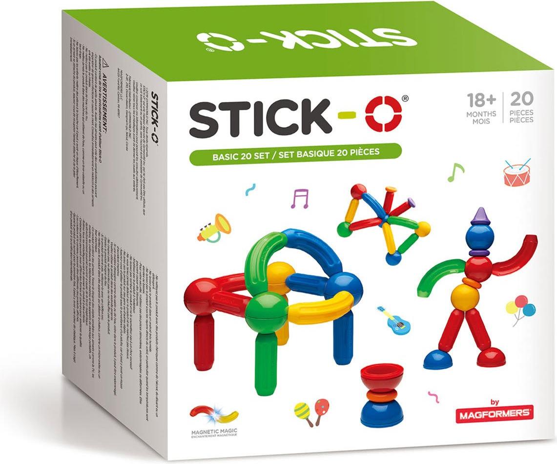 Stick-O magnetisches Bauspielzeug Basisset 20-teilig Kleinkind Spielzeug 1250330