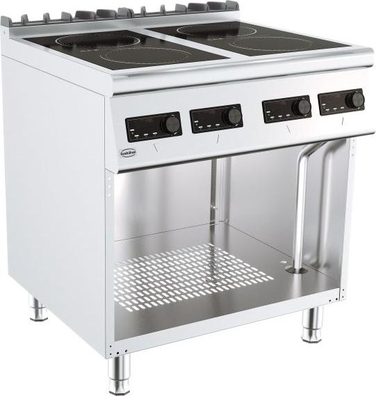 Indukčný elektrický sporák Combisteel so 4 platňami a 400 V