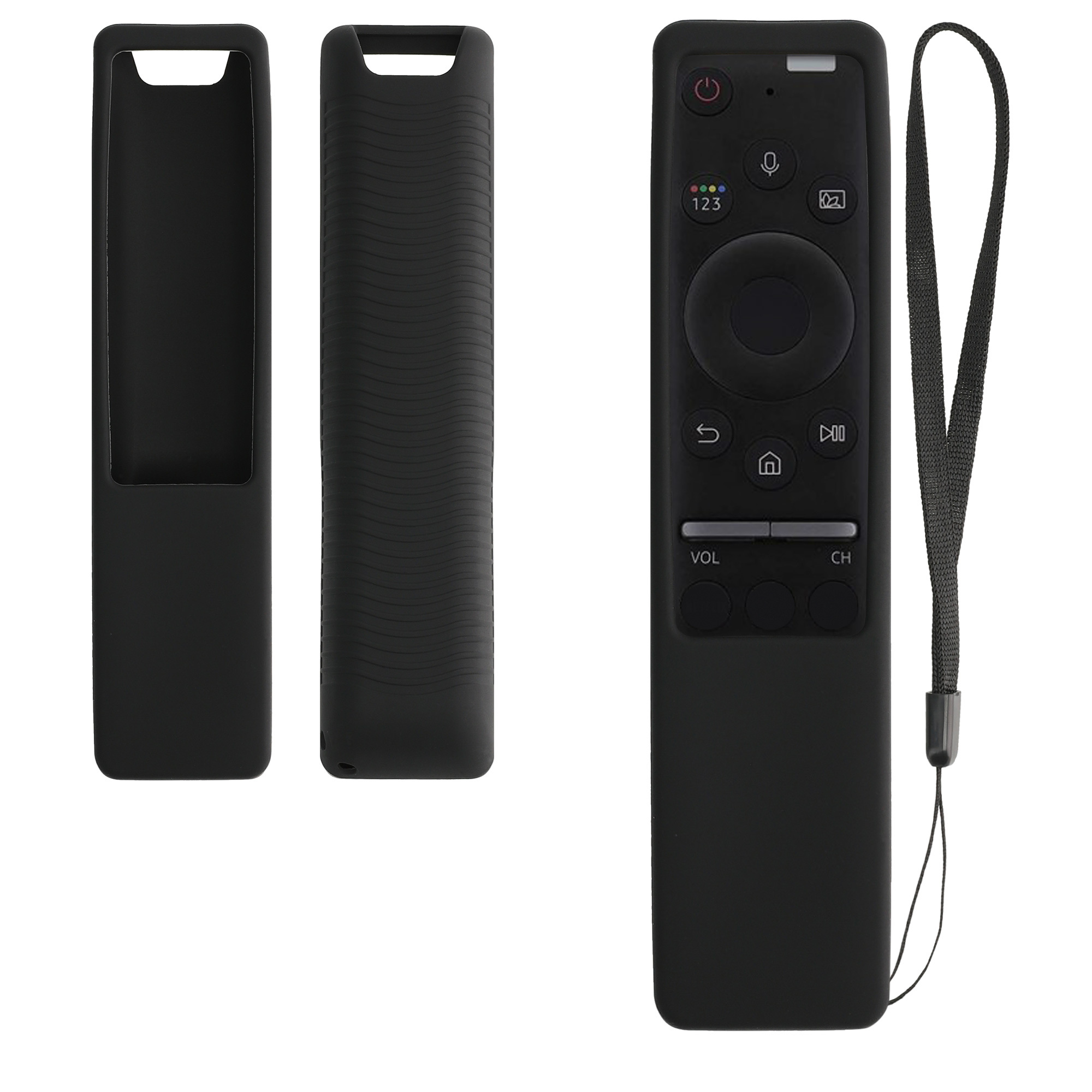 kwmobile Hülle Fernbedienung kompatibel mit Samsung BN59-01274A / BN59-01330B Hülle - Silikon Case für TV Zubehör in Schwarz 57546.01