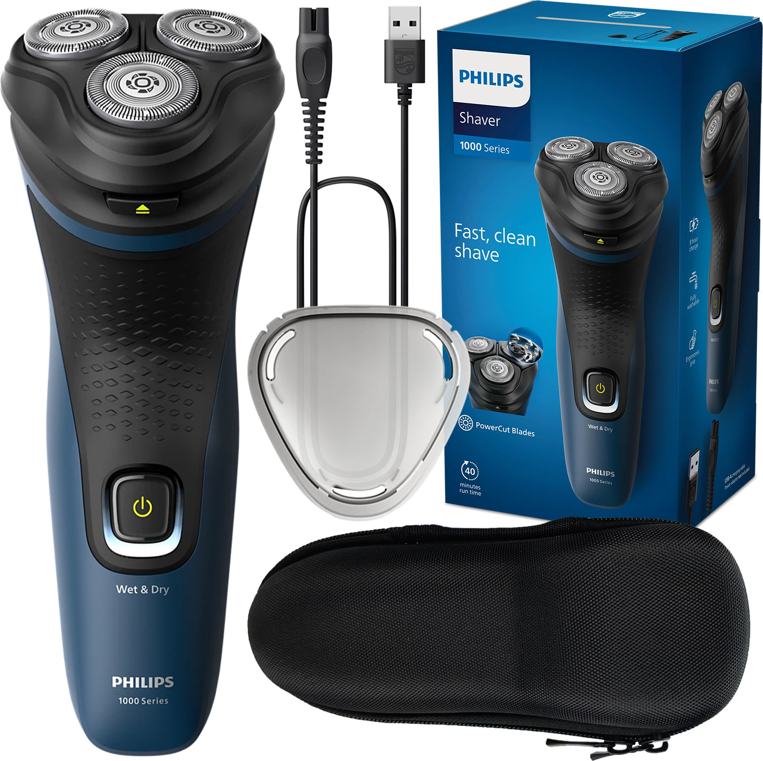 Holiaci strojček Philips S1151/00 + puzdro na holiaci strojček PHILIPS čierne