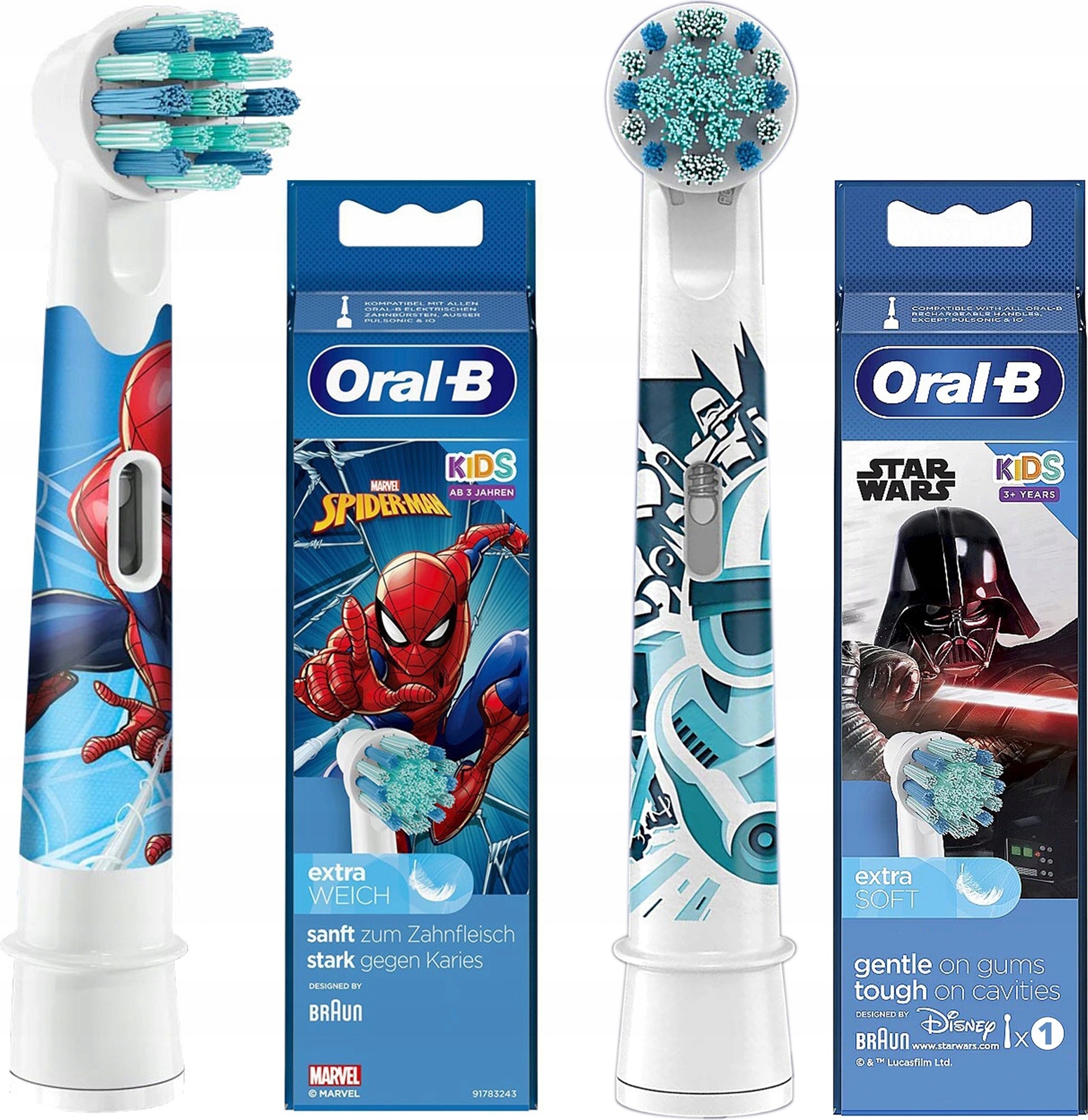 Oral-B Eb10S Spiderman + Oral-B Eb10S Star Wars Sada Tipov